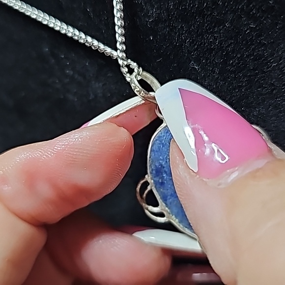 Lapis Lazuli Silver Necklace - Picture 4 of 6